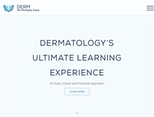 Tablet Screenshot of dermforprimarycare.com